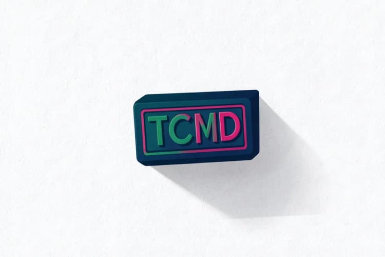 Um carimbo com a sigla ITCMD em destaque sobre um fundo branco texturizado, com uma sombra projetada.